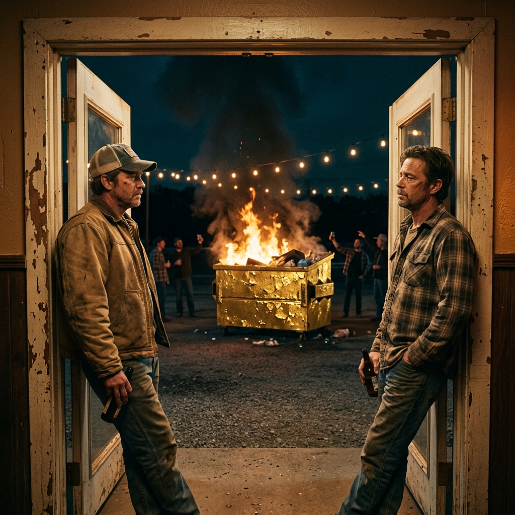 Cover for Gold-Plated Dumpster Fire